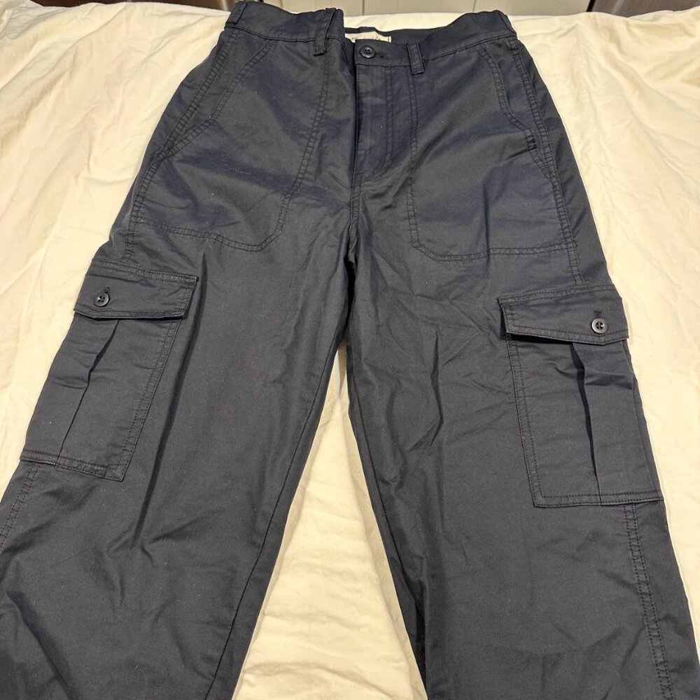 Madewell Cargo Jogger Utility Pants Size 26 with Adjustable Waist, dark navy - Picture 3 of 6